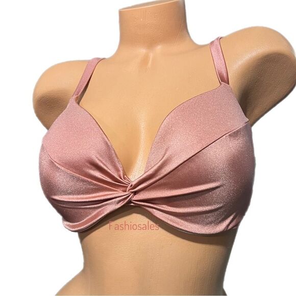 Victorias Secret Swim Twist Removable Push-Up Padding Bra Bikini top Canyon Rose - Picture 3 of 10